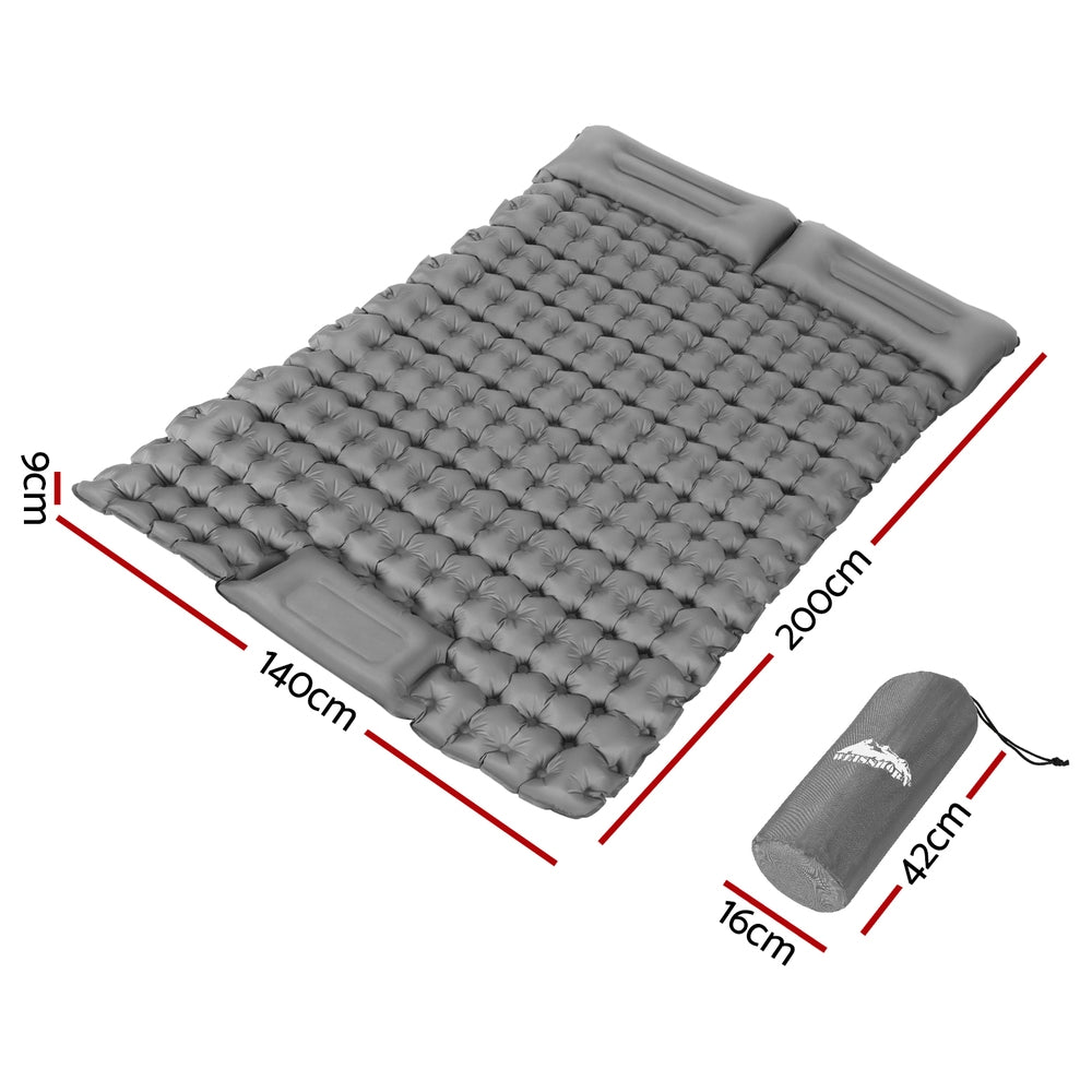 Paradise Self Inflating Mattress, Double with Pillow and Carry Bag