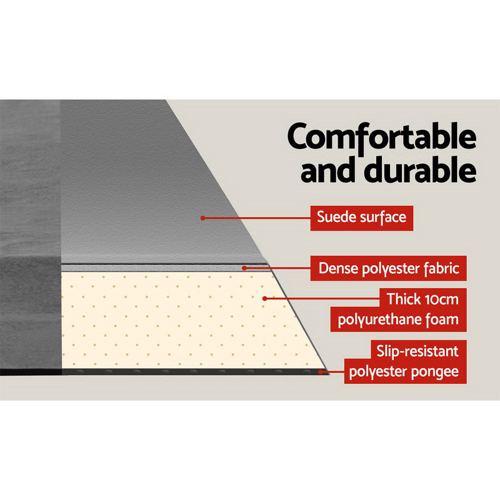 Yoho Self Inflating Camping Mattress, Double 10cm, Grey