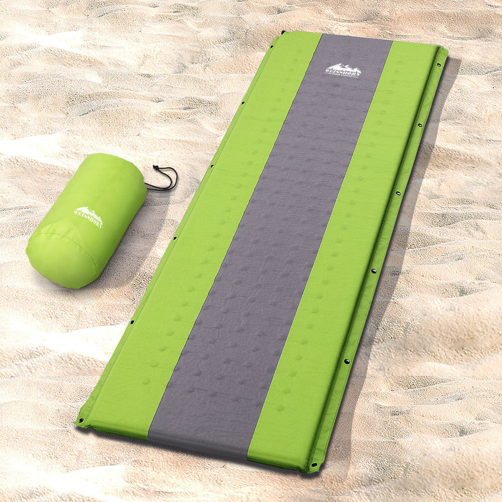 Wiwaxy Self Inflating Mattress, Single Green 195x65cm