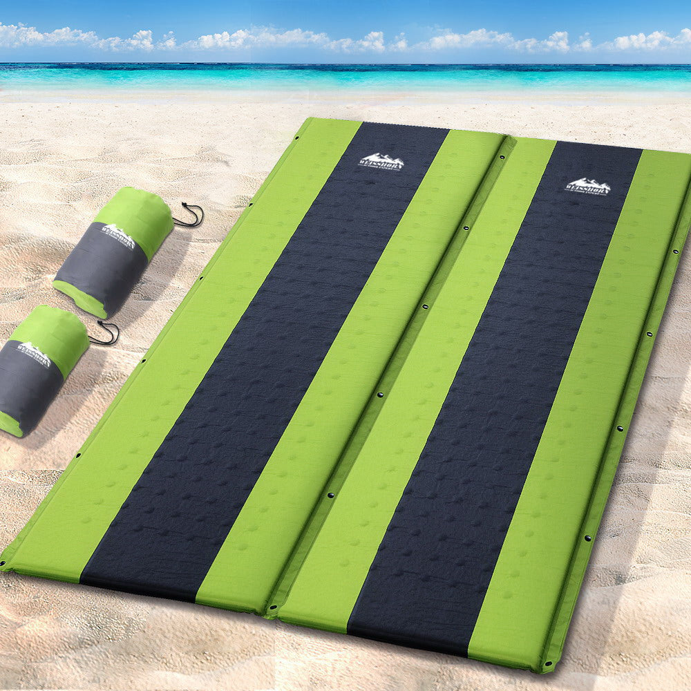 Ramparts Self Inflating Mattress, Double, Green