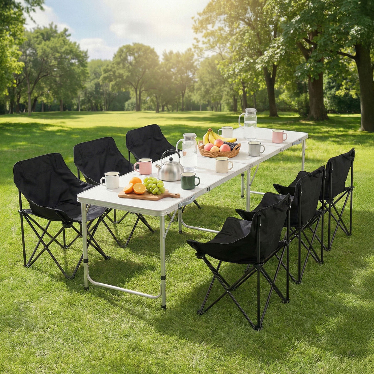Chambers Folding Camp Table and Chair Set 7pcs