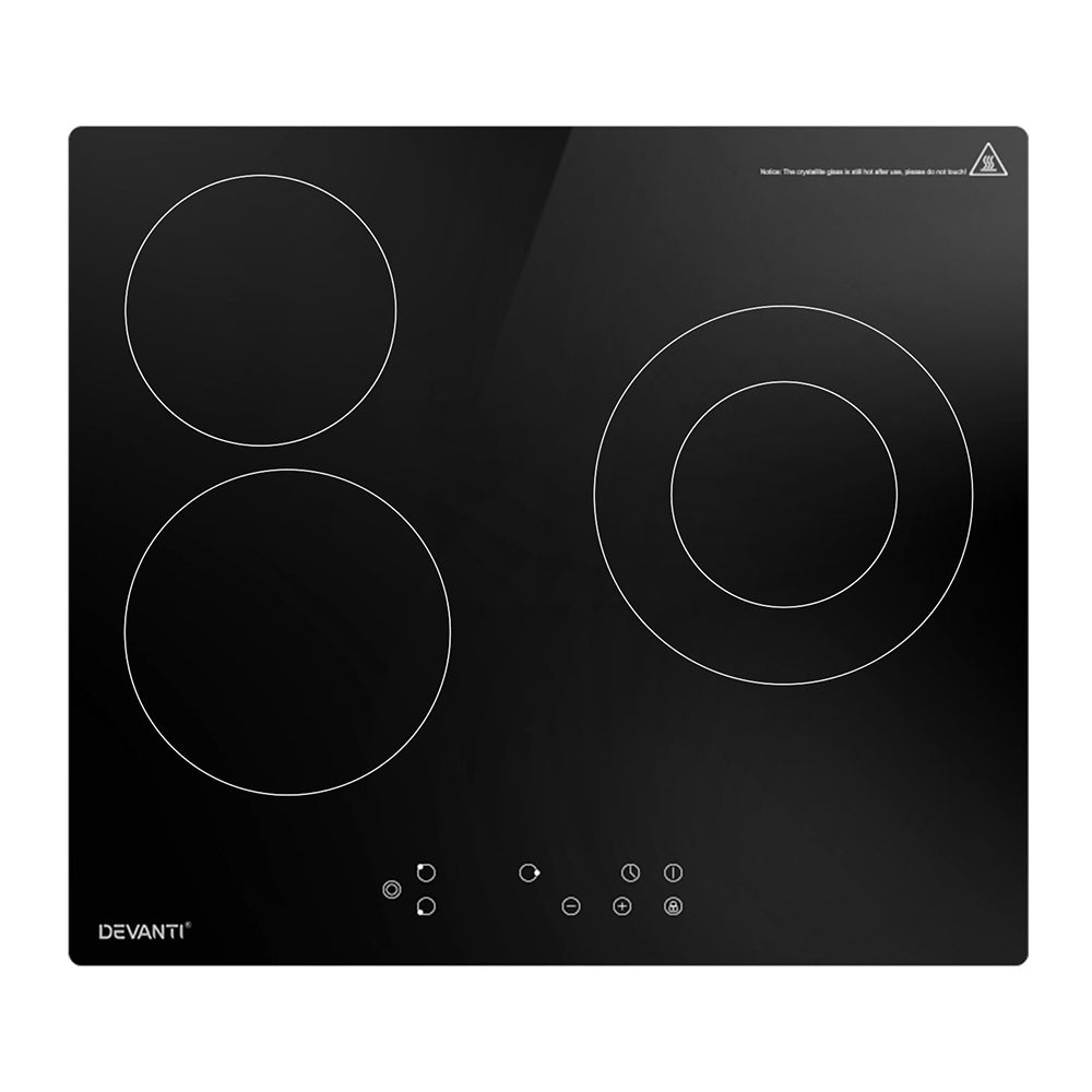 Touch control panel with nine power levels and 99 minute timer