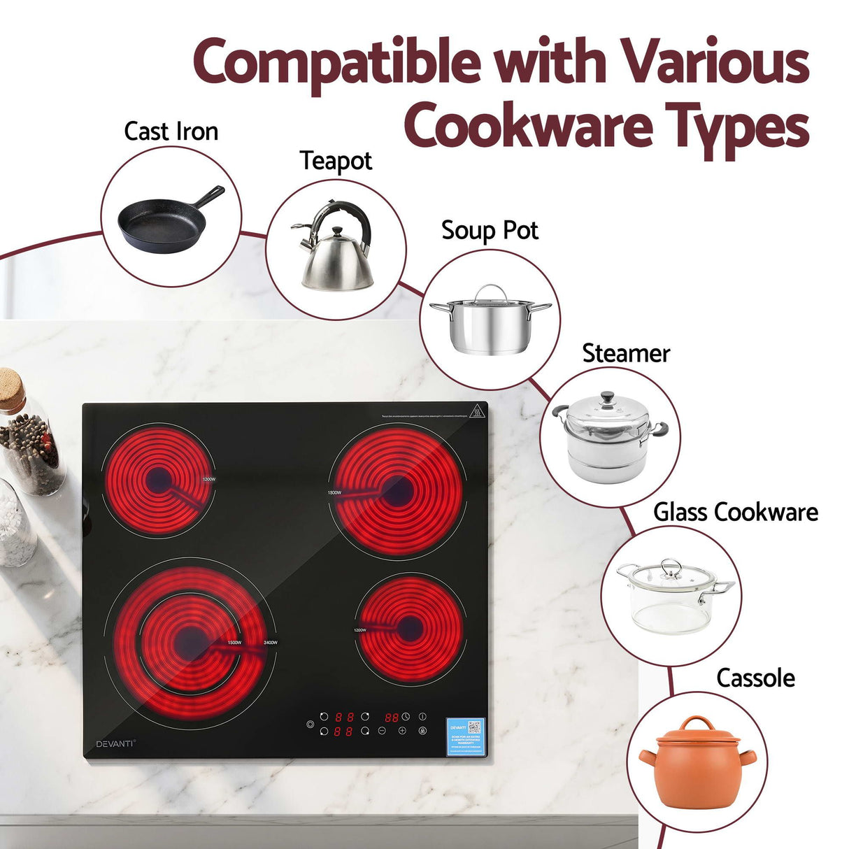 Wiping the black ceramic glass cooktop surface clean