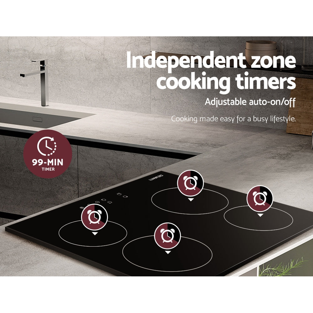 Dimension diagram for the 60 cm cooktop, cut out 56 x 49 cm