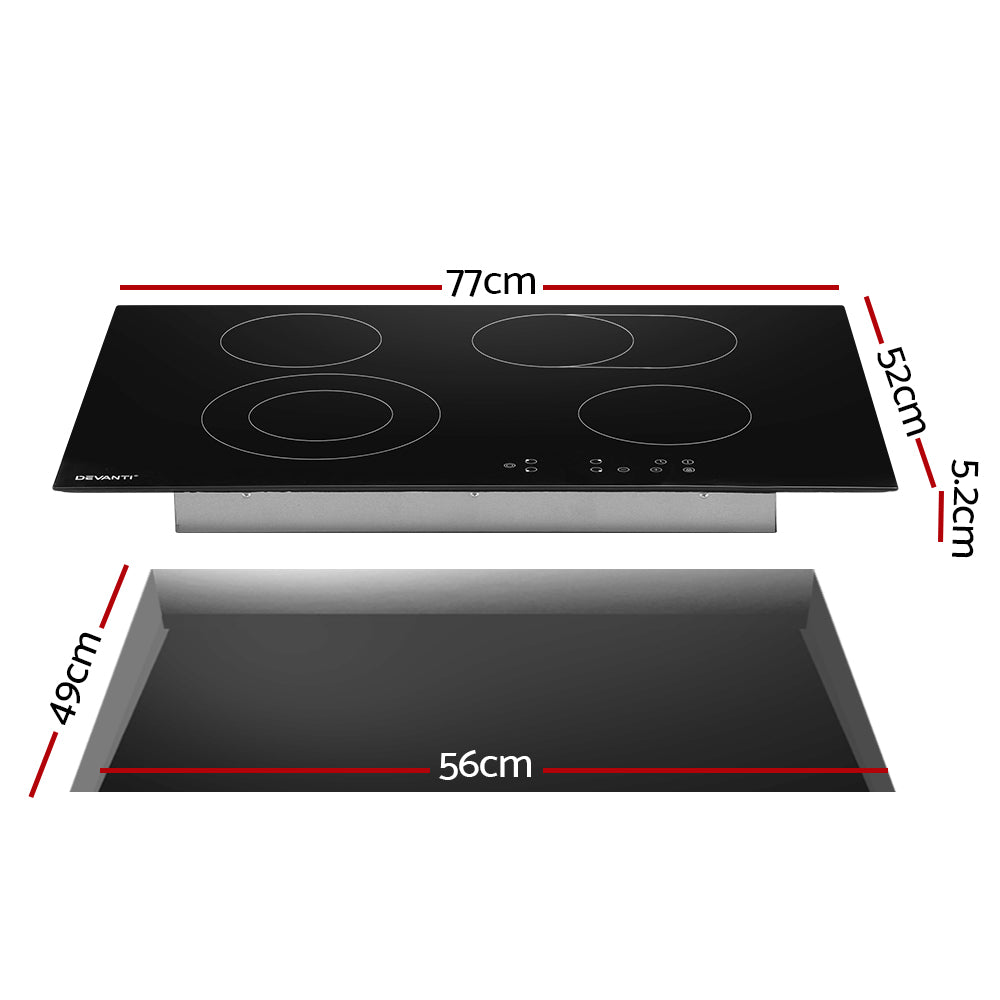 Dual ring and oval ring zone markings on the black glass surface