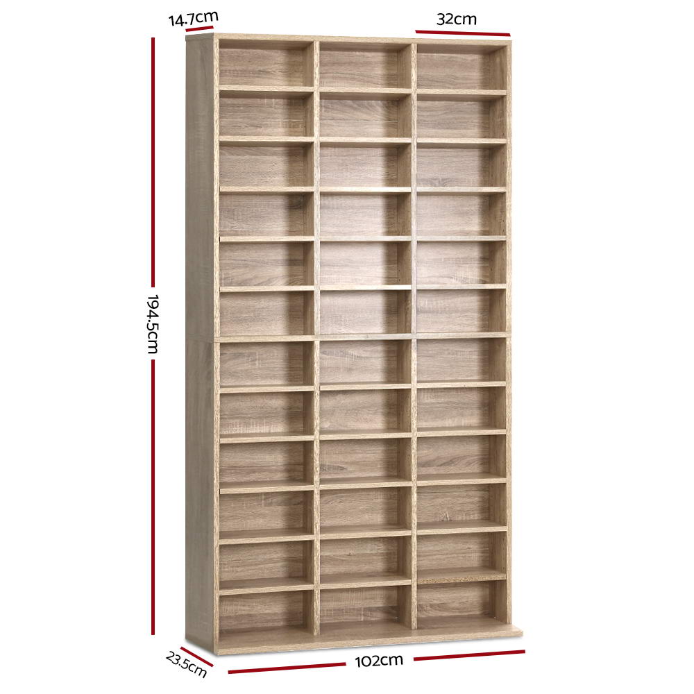 Norwood CD Storage Rack, Oak