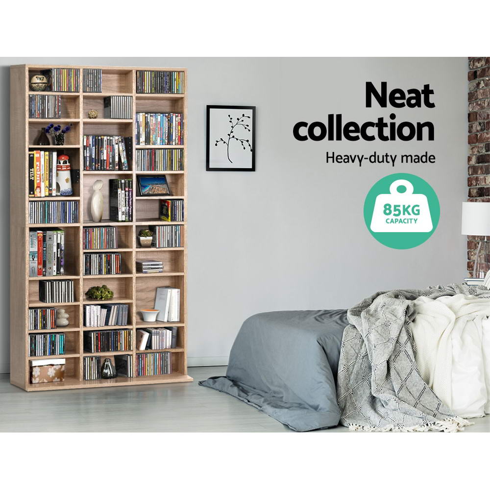 Norwood CD Storage Rack, Oak