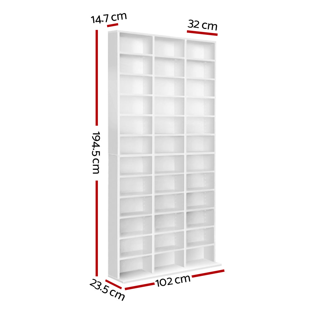 Norwood CD Storage Rack, White