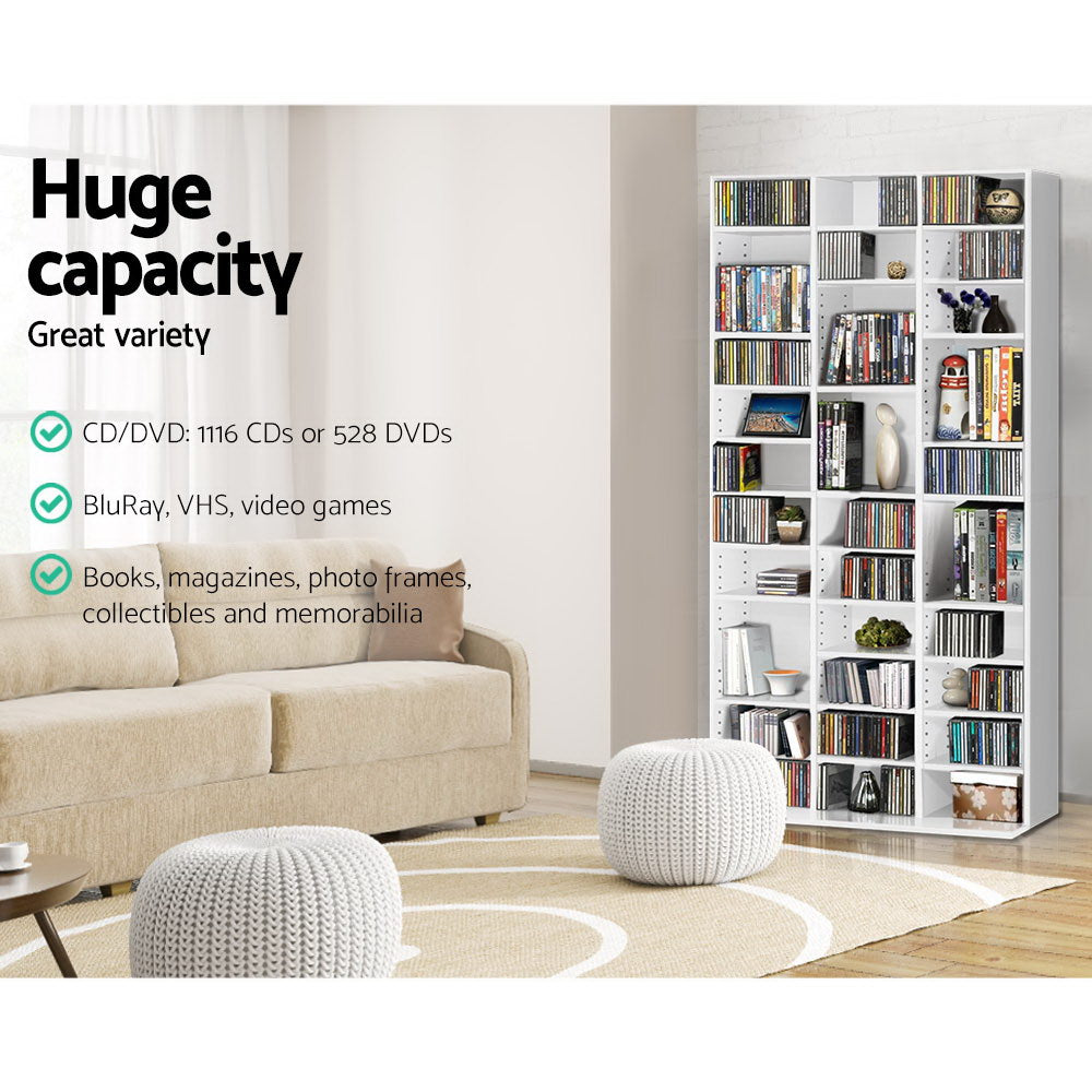 Norwood CD Storage Rack, White