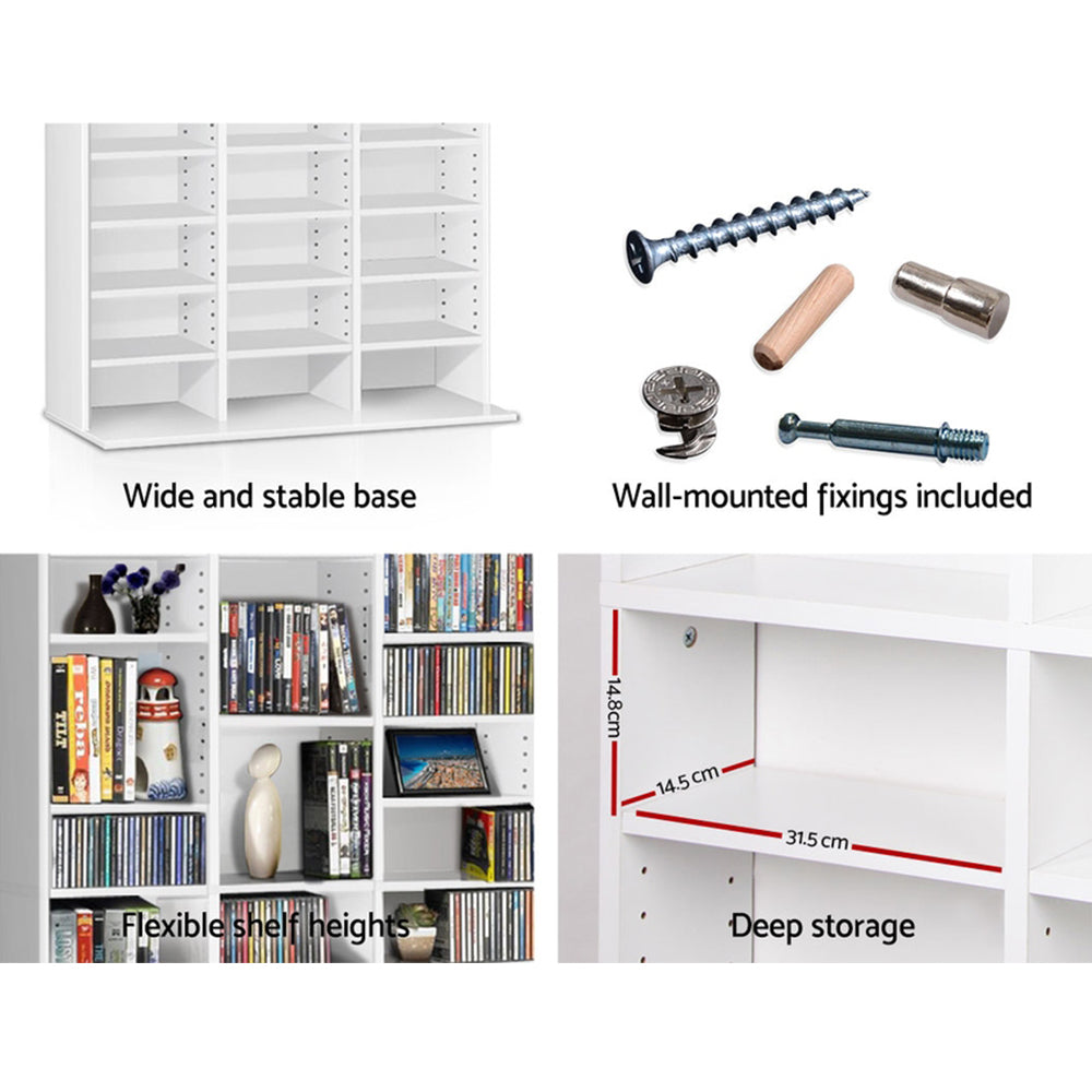 Norwood CD Storage Rack, White