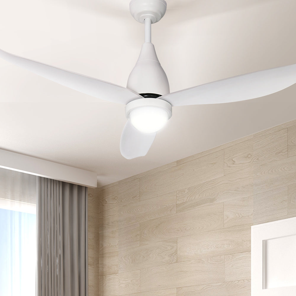Ceiling fan LED light shown in three colour settings