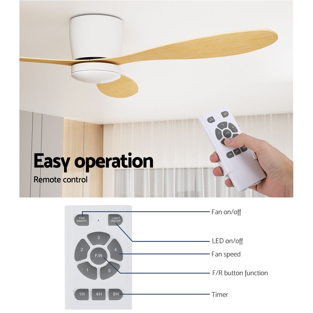 Dimension diagram of the 132 cm three blade ceiling fan
