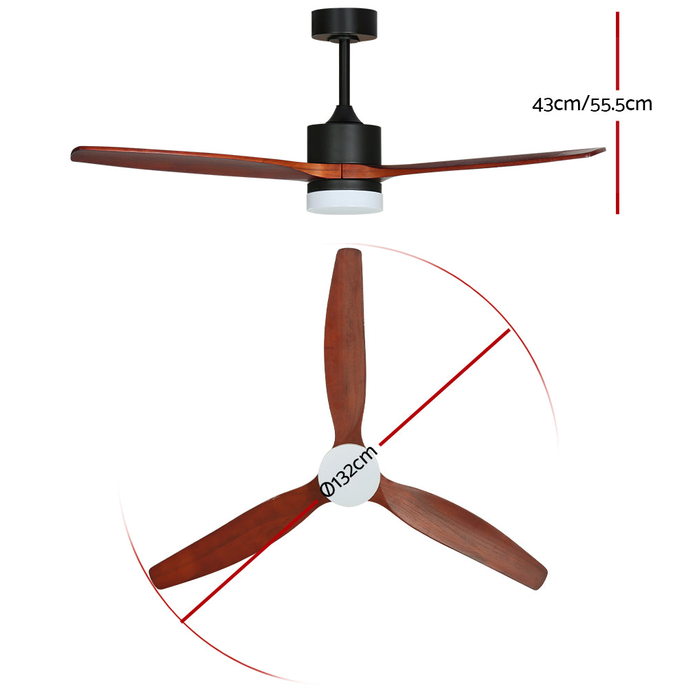 Remote control supplied with the dark wood DC motor ceiling fan