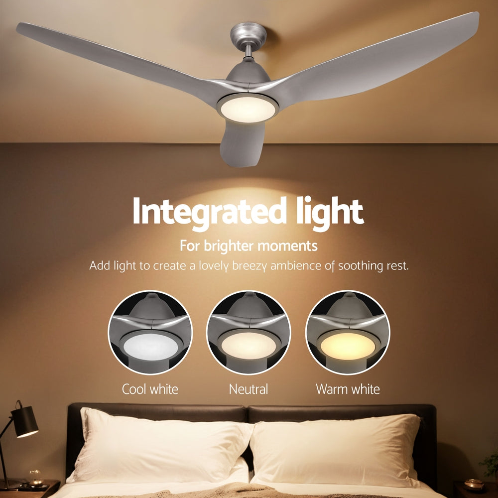 Remote control for the five speed 163 cm silver ceiling fan