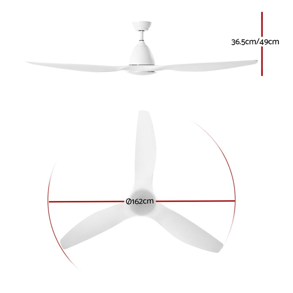 Large white ceiling fan mounted in an open plan living area