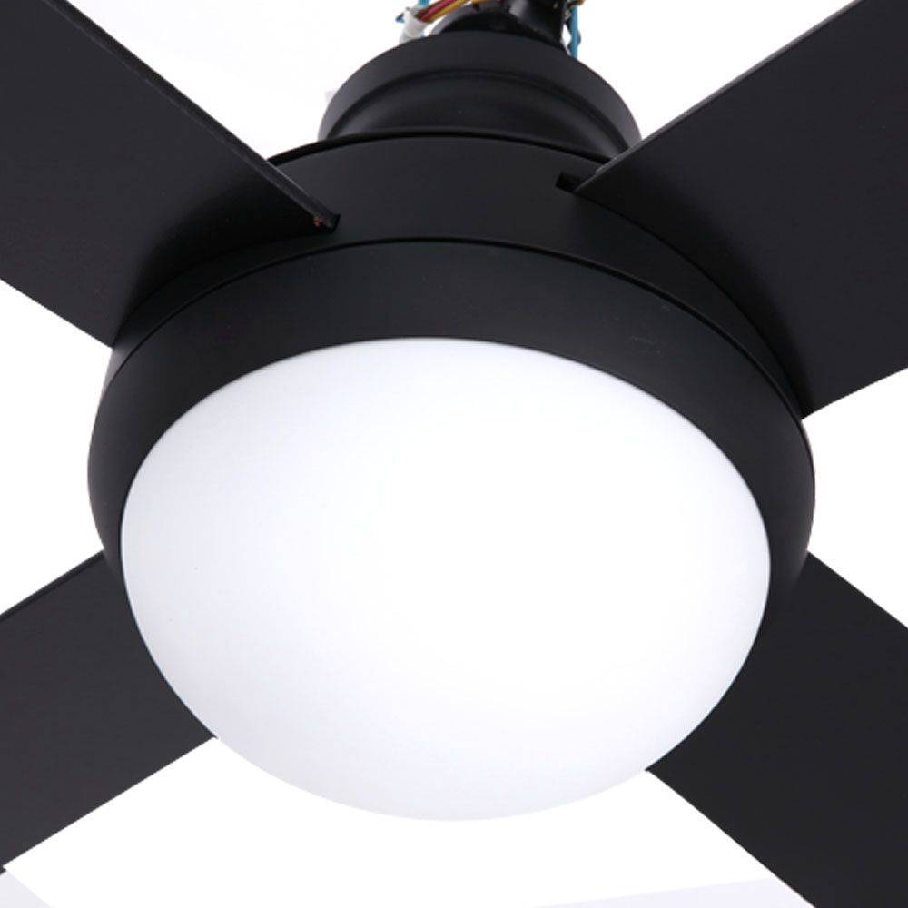 Remote control supplied with the black six speed ceiling fan