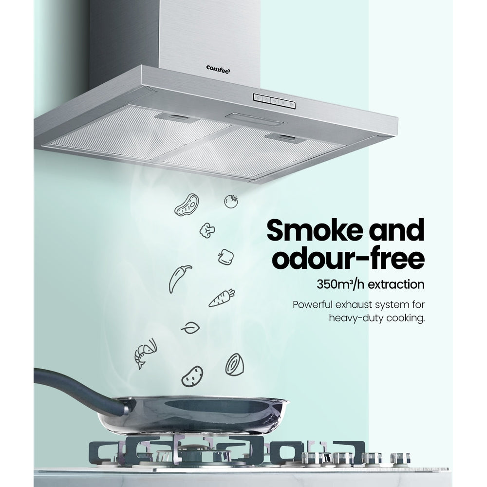Removable aluminium grease filter being lifted out of the rangehood