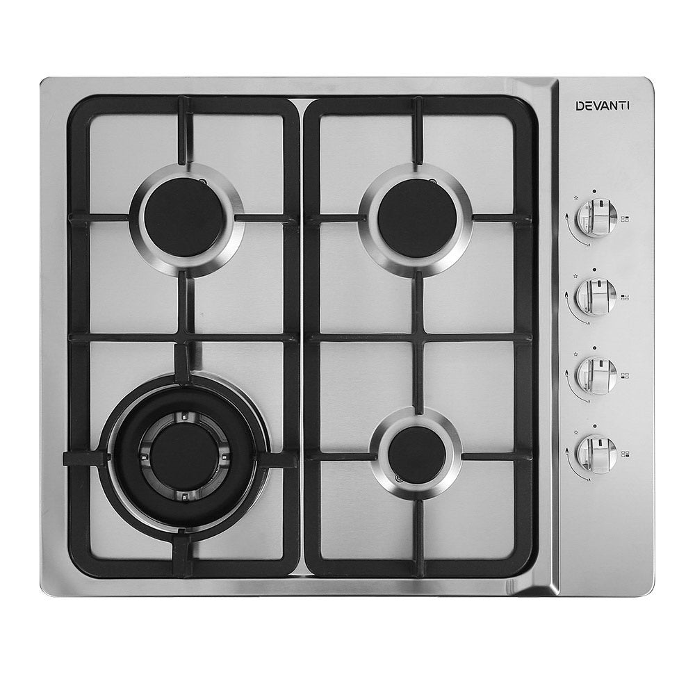 Dimension diagram of the gas cooktop, 59 x 50 x 9.5 cm with cut out sizes
