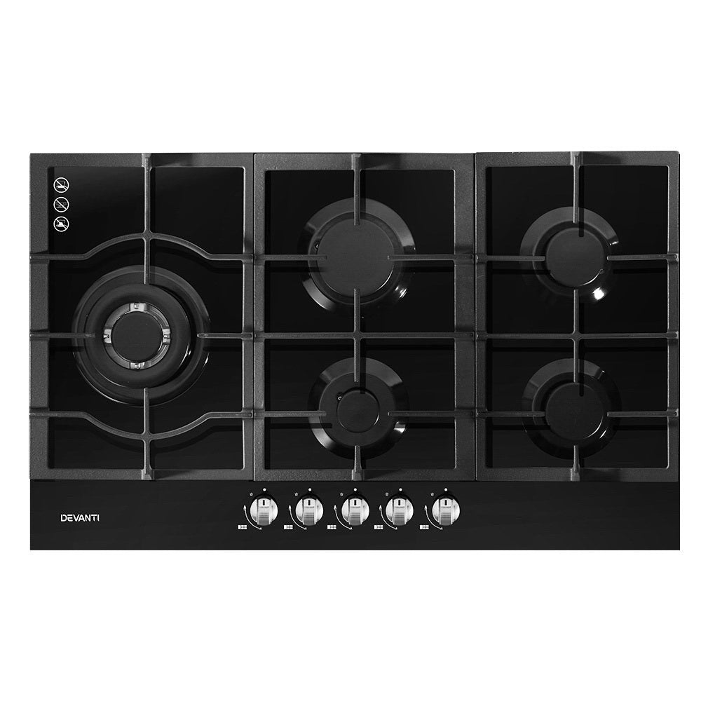 Dimension diagram of the gas cooktop, 86 x 52.5 x 10 cm with cut out sizes