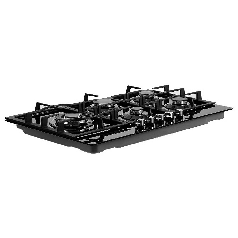 Close up of the 3.6 kW wok burner on the five burner gas cooktop