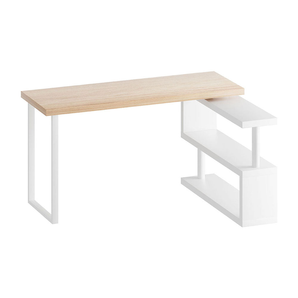 Macquarie Computer Desk, Oak and White 140cm