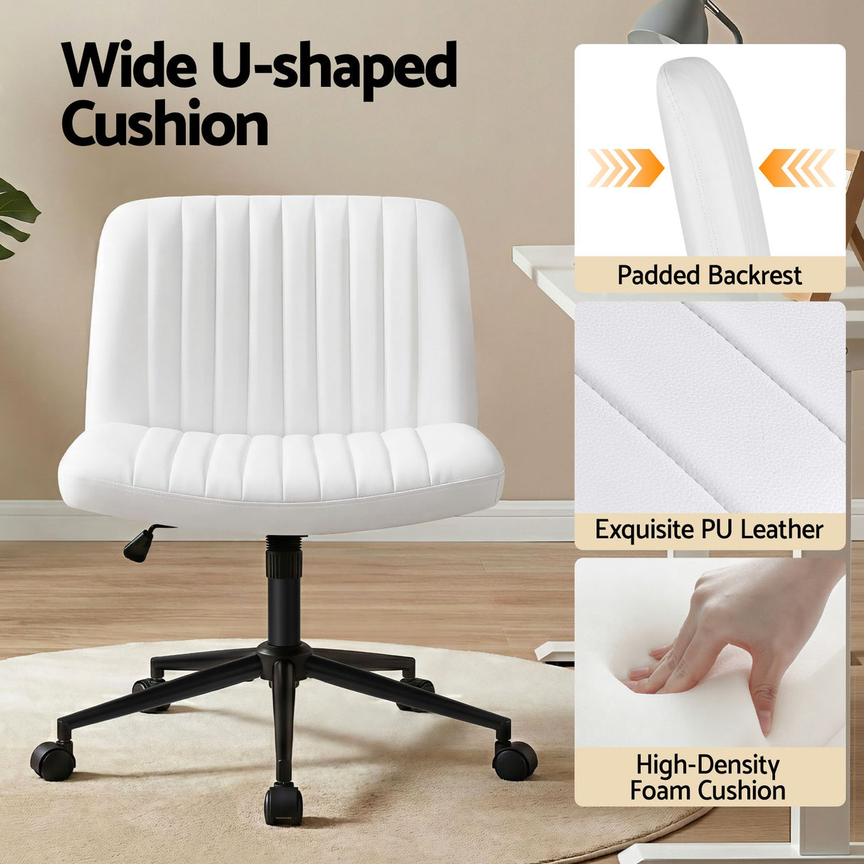Bonython Office Desk, White 150cm