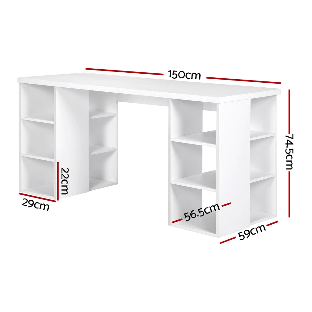 Bonython Computer Desk, White 150cm