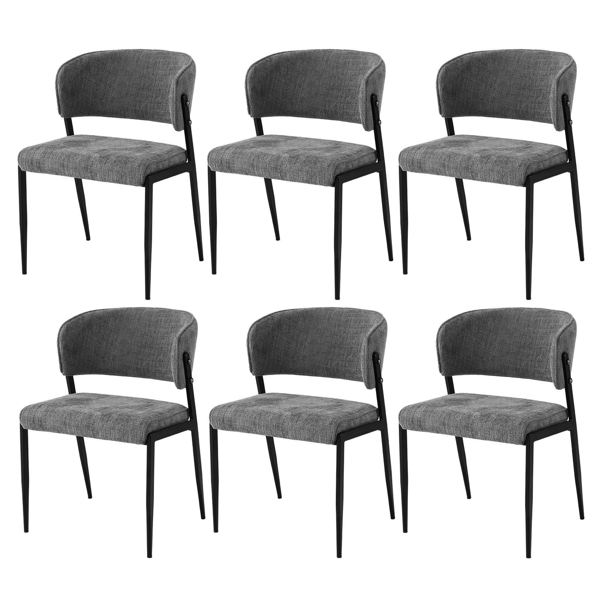 Tanunda grey linen dining chair in a modern dining room