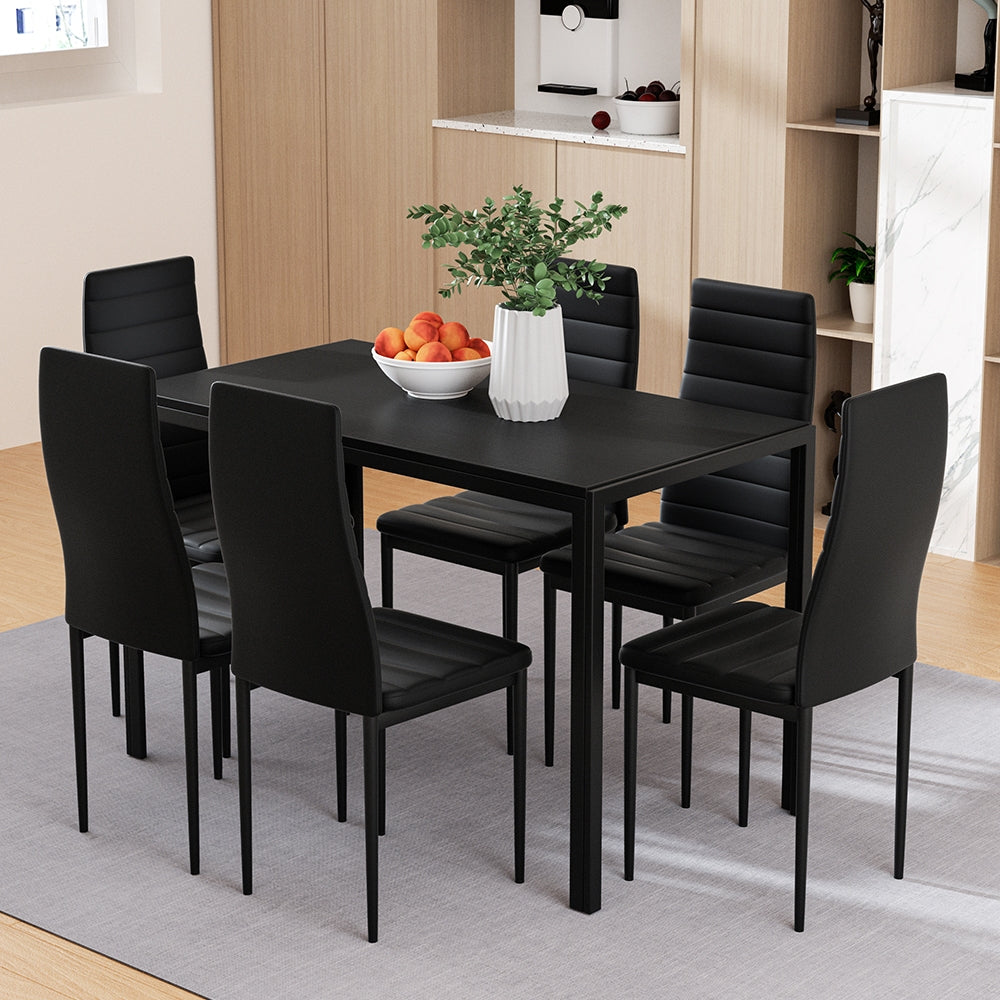 Bridgewater black dining set in a modern dining room