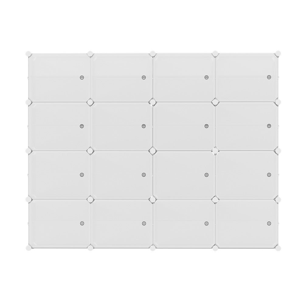 Artiss 16-Cube DIY Stackable White Shoe Rack Storage Unit — Allure Home Collections