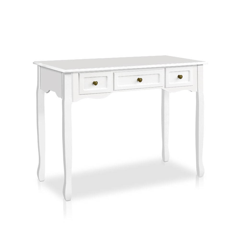 Artiss Hamptons French Provincial Console Table — White, 3 Drawers — Allure Home Collections