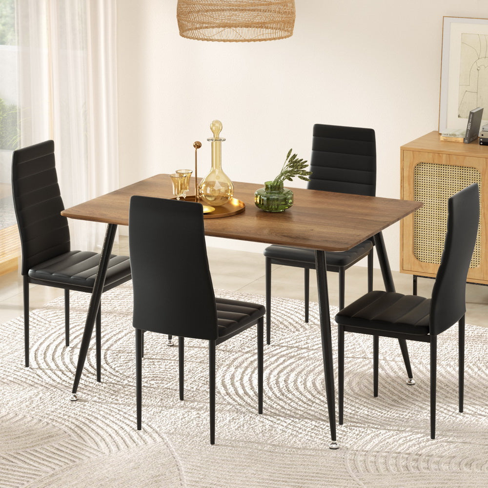Piccadilly 5 Piece Dining Set, Black