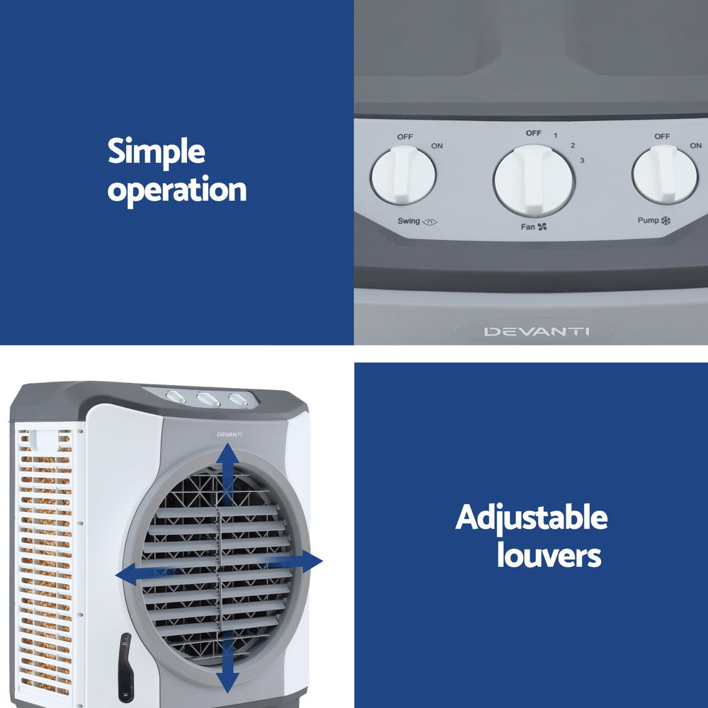 Devanti 45L Commercial Evaporative Air Cooler Conditioner