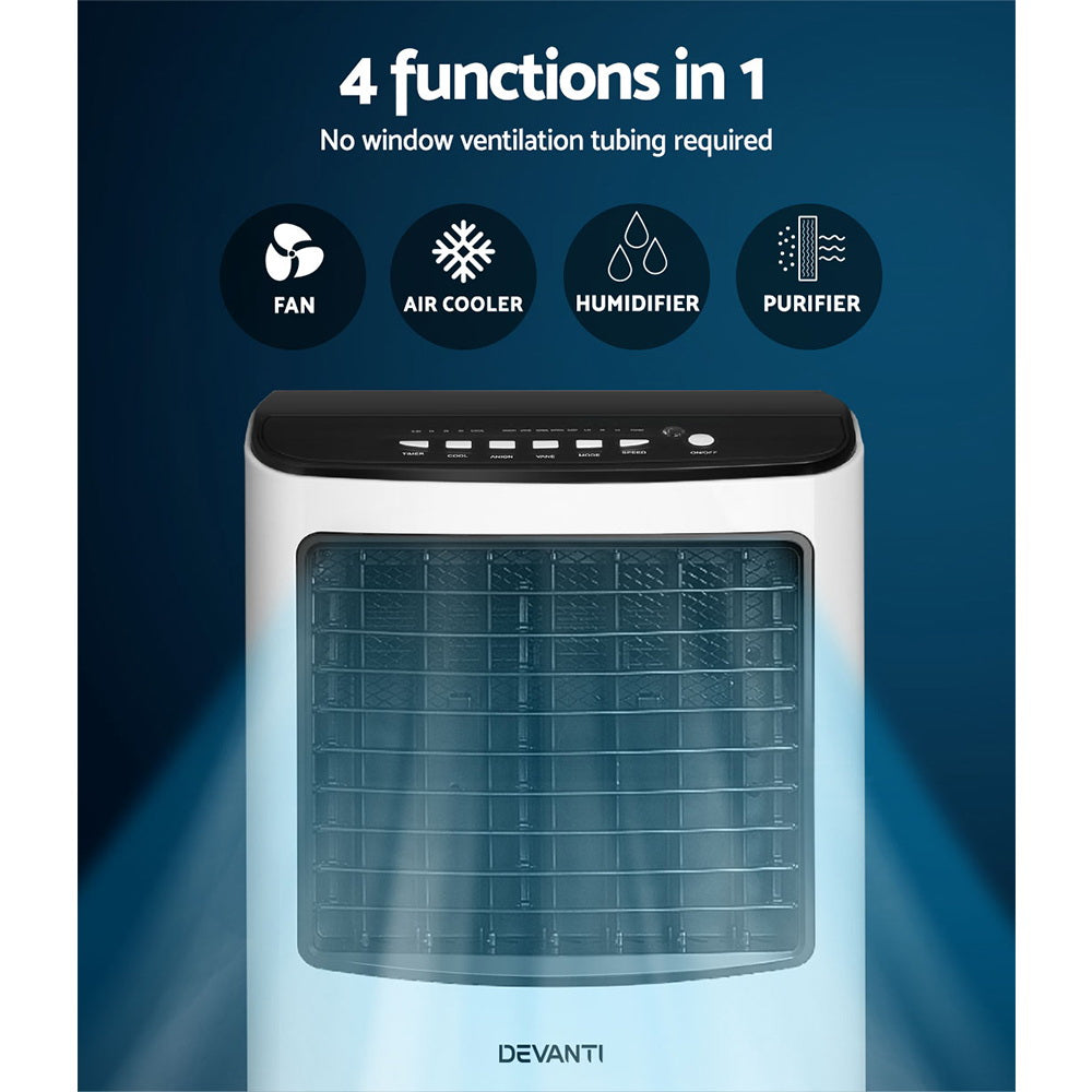 Devanti 4-in-1 Evaporative Air Cooler Conditioner with 8L Tank