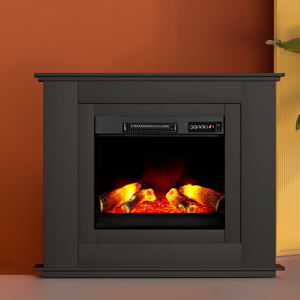 Dimension diagram of the mantel fireplace, 100 x 28.5 x 85 cm