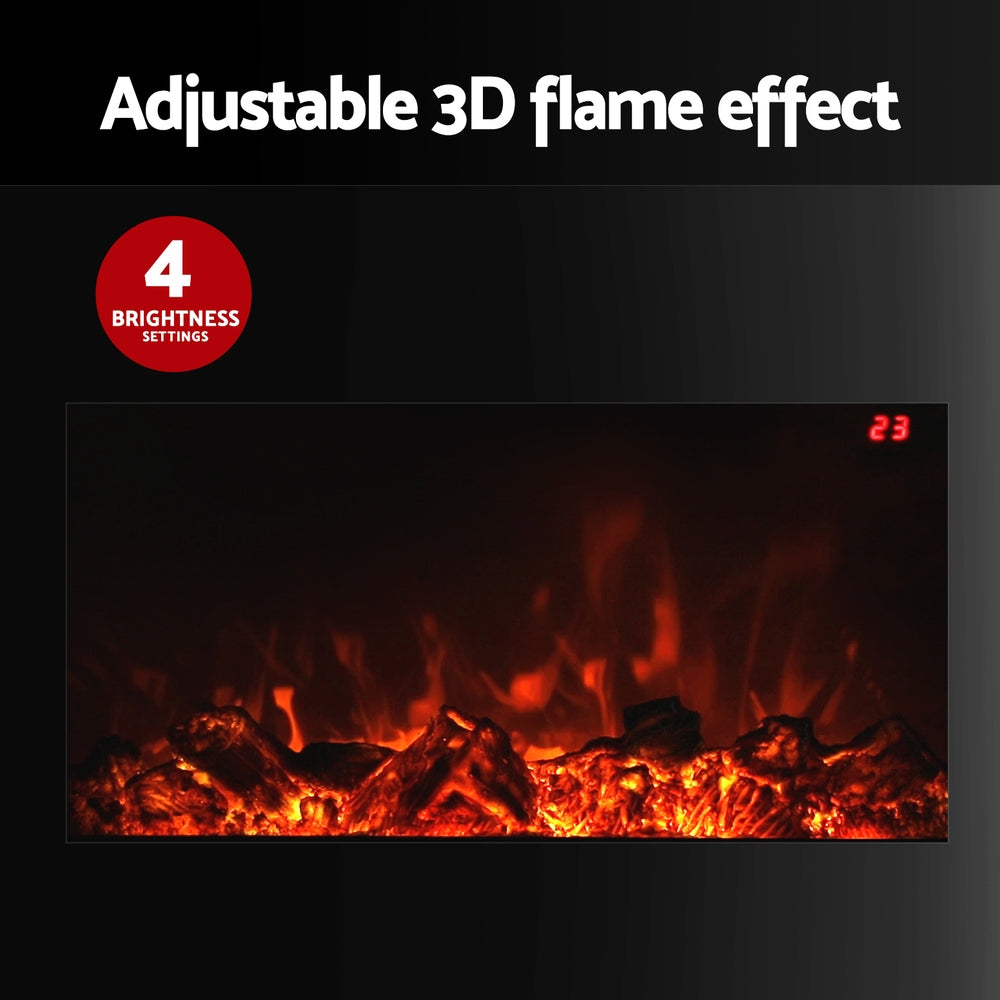 Remote control supplied with the wall mounted electric fireplace