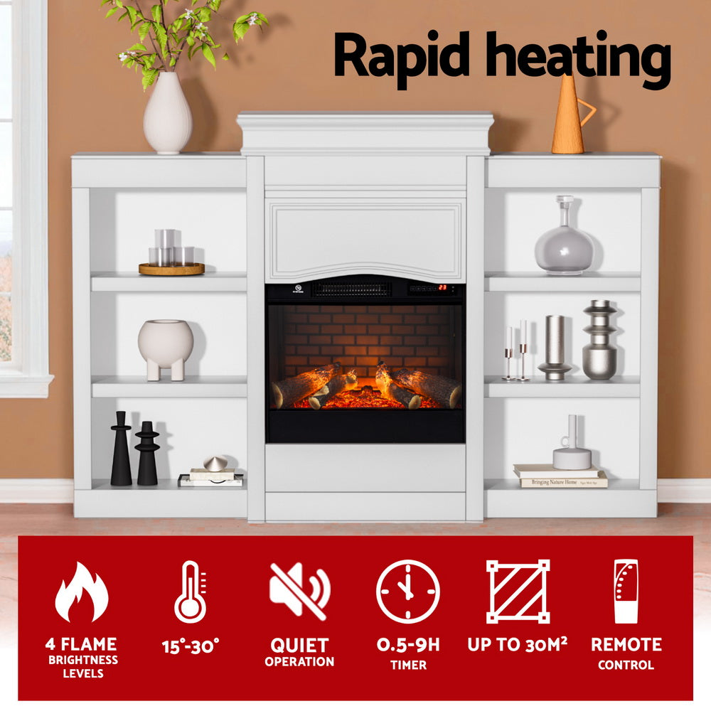 Remote control for the electric fireplace heater with flame and timer settings