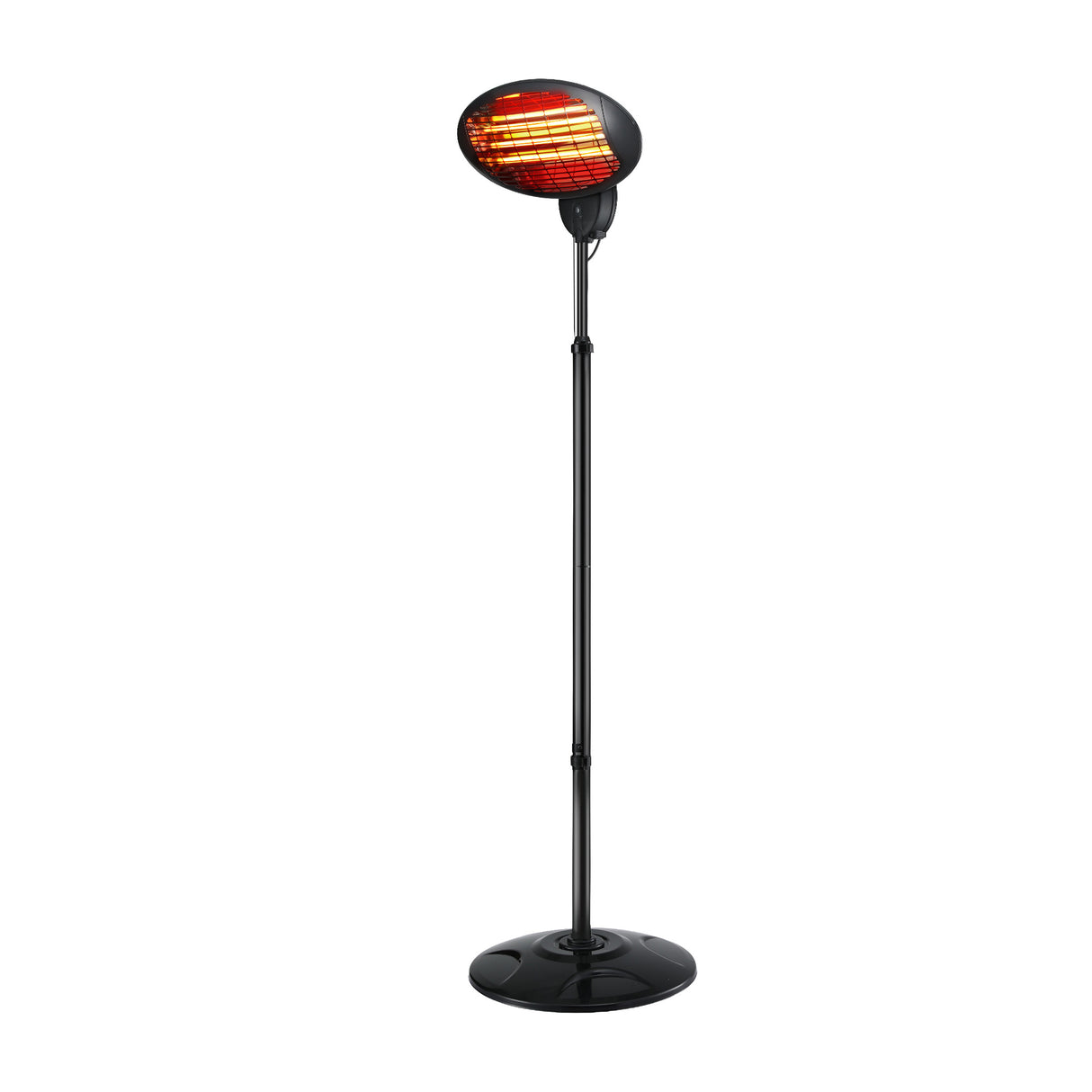 Close up of the 50 x 25 cm halogen heating element in the black heater head