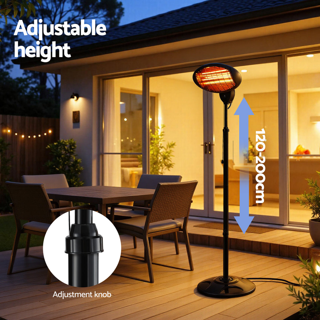 Pull cord switch used to select the 650 W, 1350 W and 2000 W heat settings
