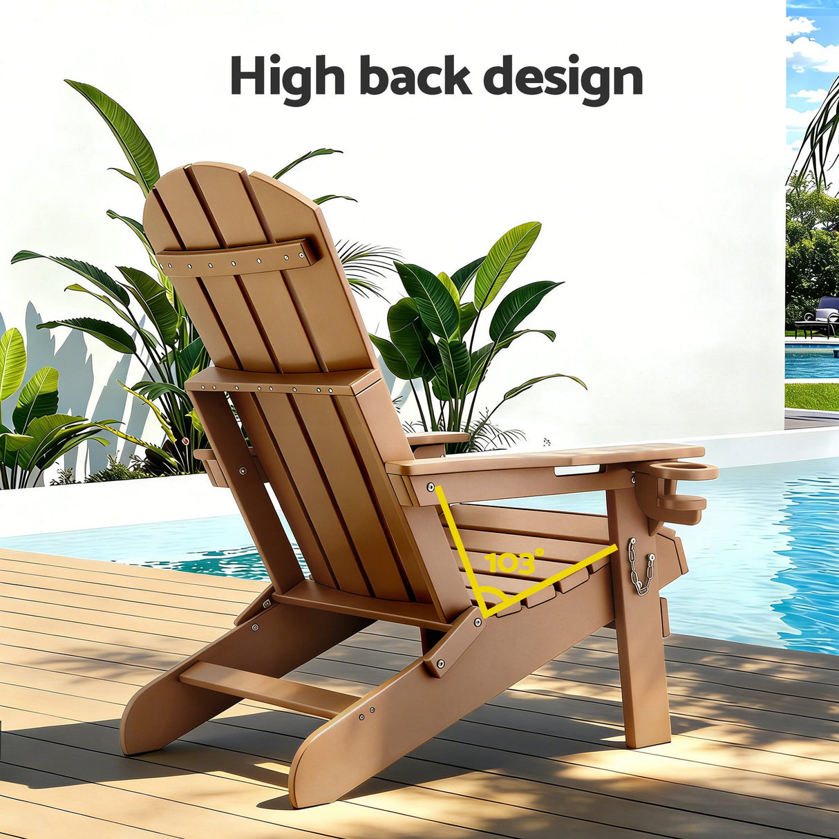 Shorncliffe 3 Piece Beach Table and Chairs Set, Brown