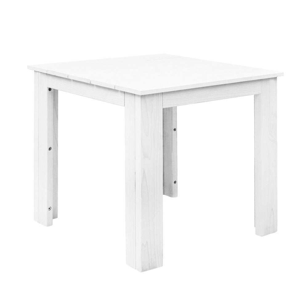 Gardeon Outdoor Coffee Side Table — Eco-Friendly Timber, Water-Based Paint, White — Allure Home Collections
