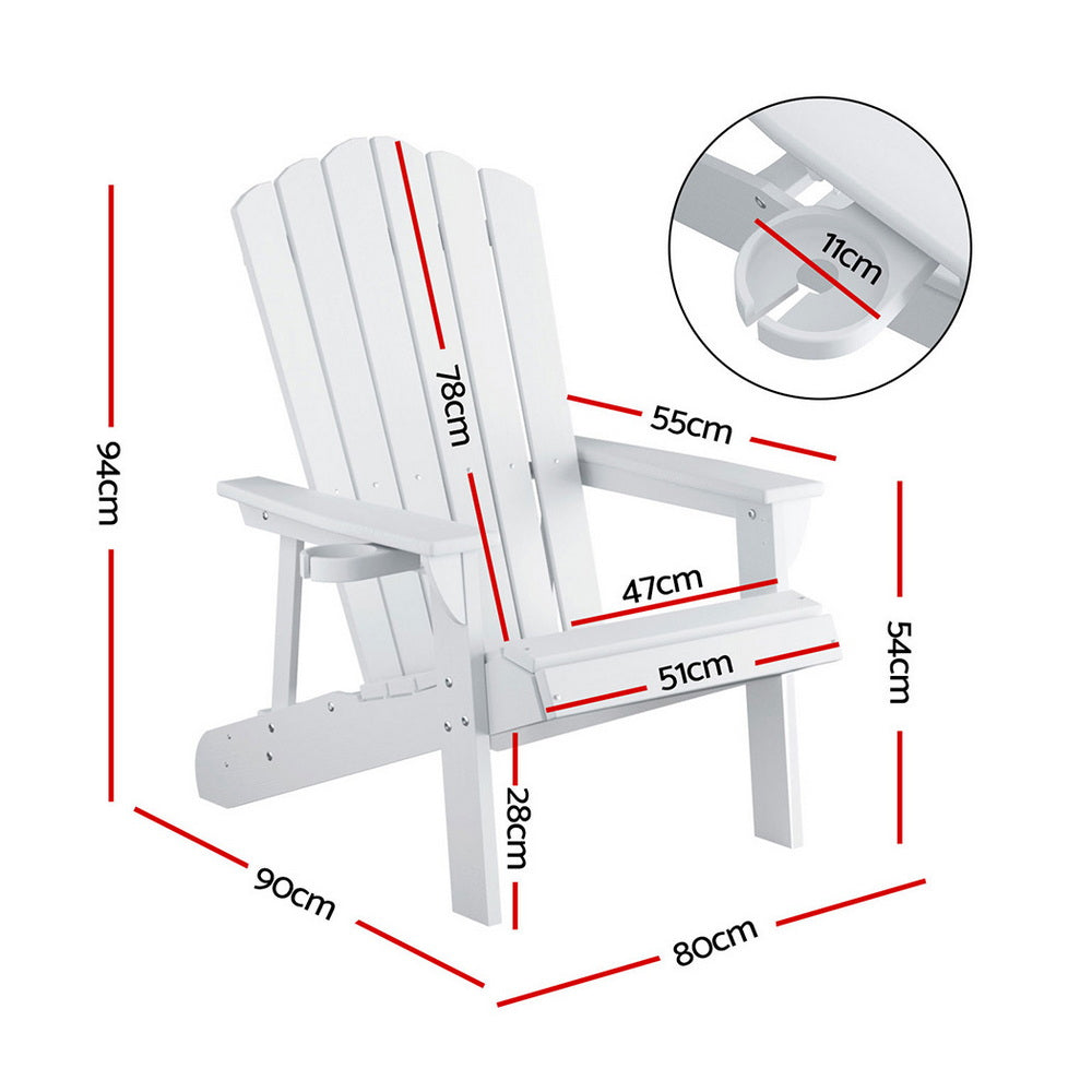 Shoalhaven Heads Adirondack Chair, White