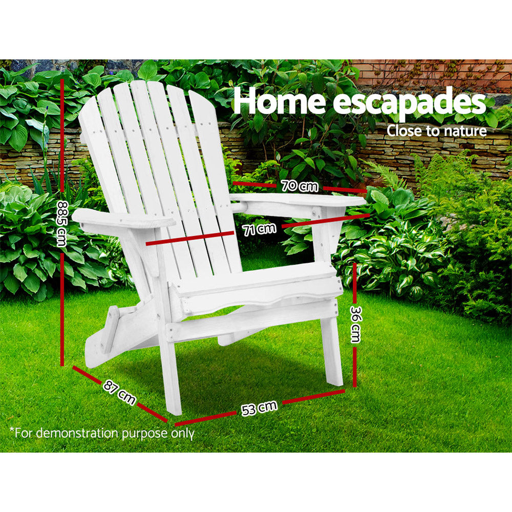 Tannum Beach Chair, White Timber