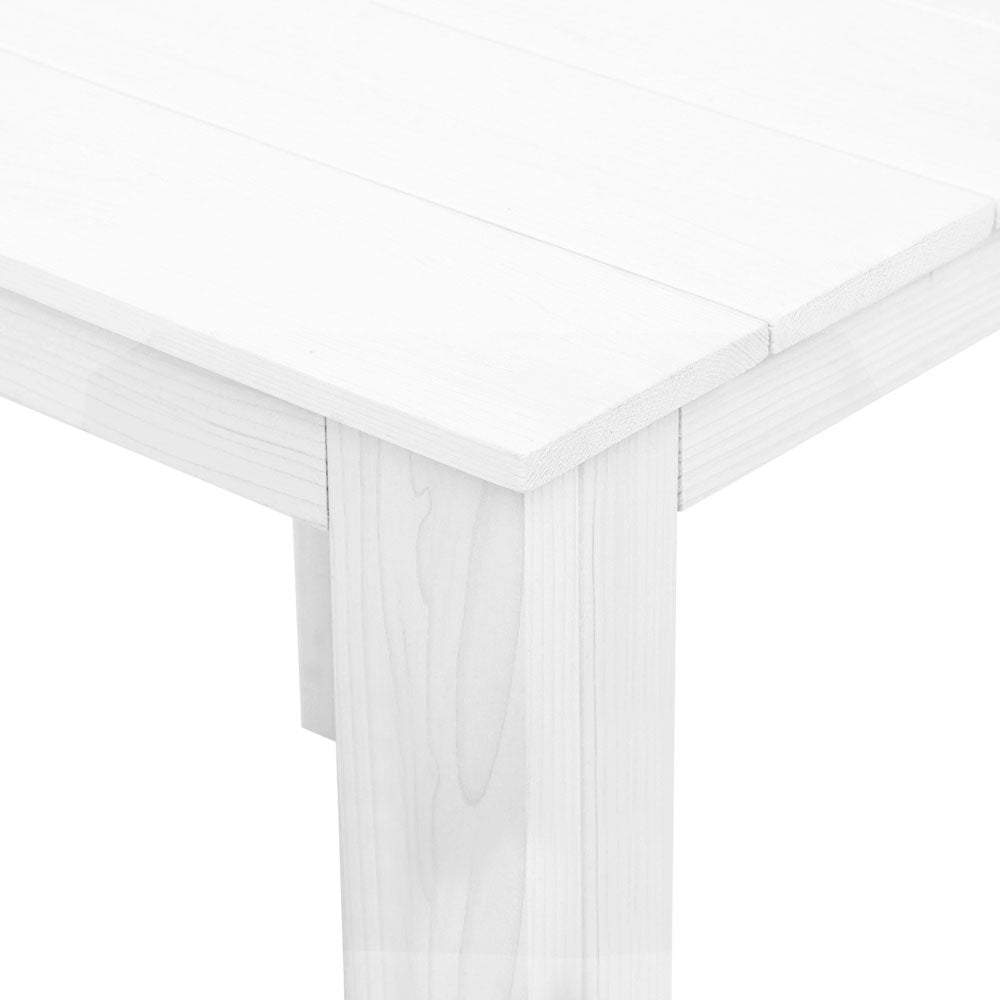 Cannonvale 3 Piece Beach Chair Set, White Timber