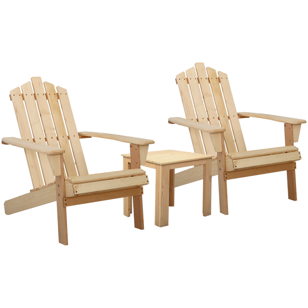 Pomona 3 Piece Outdoor Lounge Set, Natural