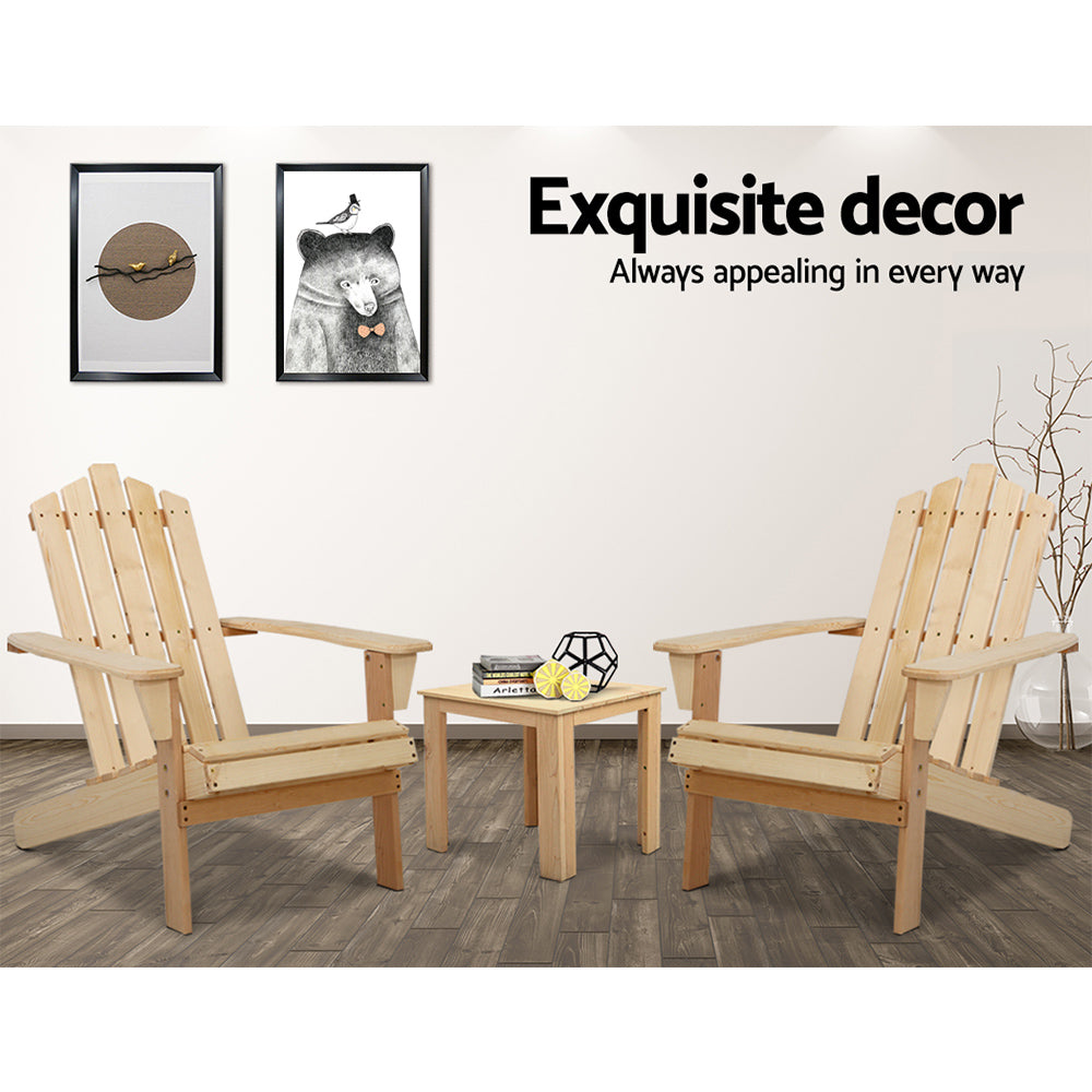 Pomona 3 Piece Outdoor Lounge Set, Natural