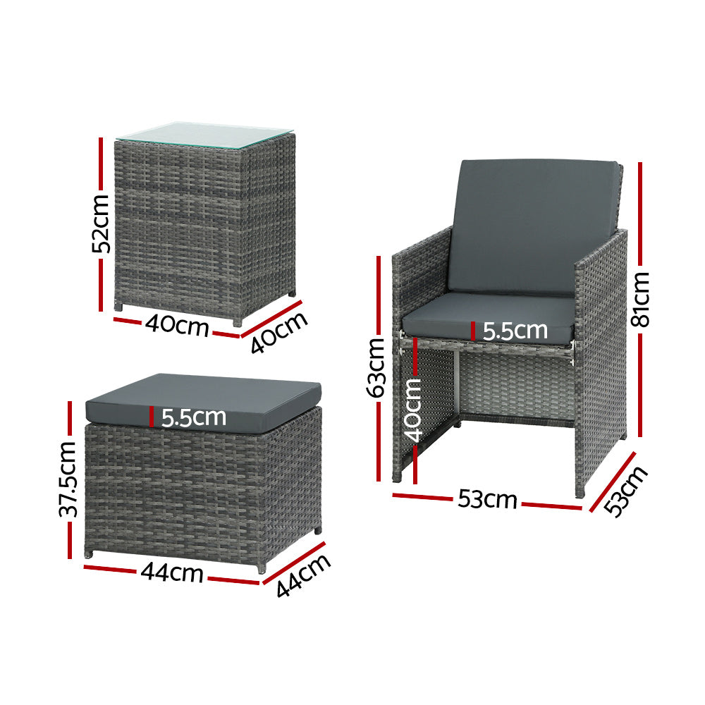 Lammermoor 5 Piece Lounge Set, Grey
