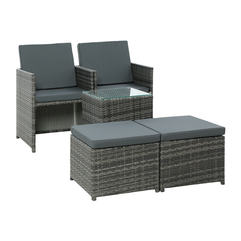 Lammermoor 5 Piece Lounge Set, Grey