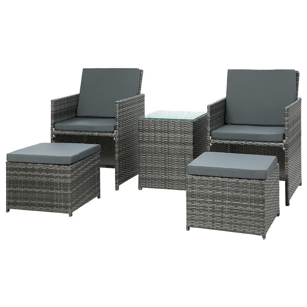 Lammermoor 5 Piece Lounge Set, Grey
