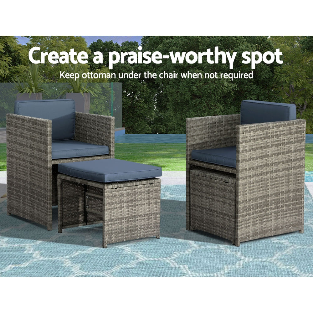Ormiston 11 Piece Outdoor Dining Set, Grey